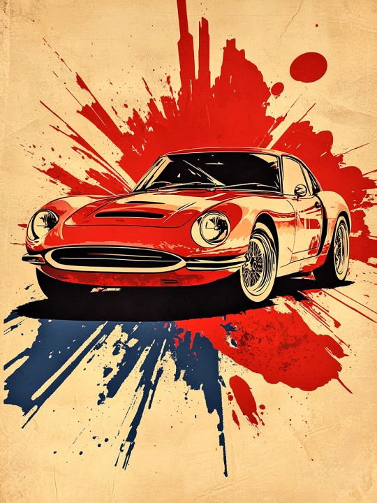 Алмазная мозаика без подрамника «Авто постер» 80x60 см