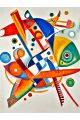 Алмазная мозаика без подрамника «Рыба абстракция» 50x40 см