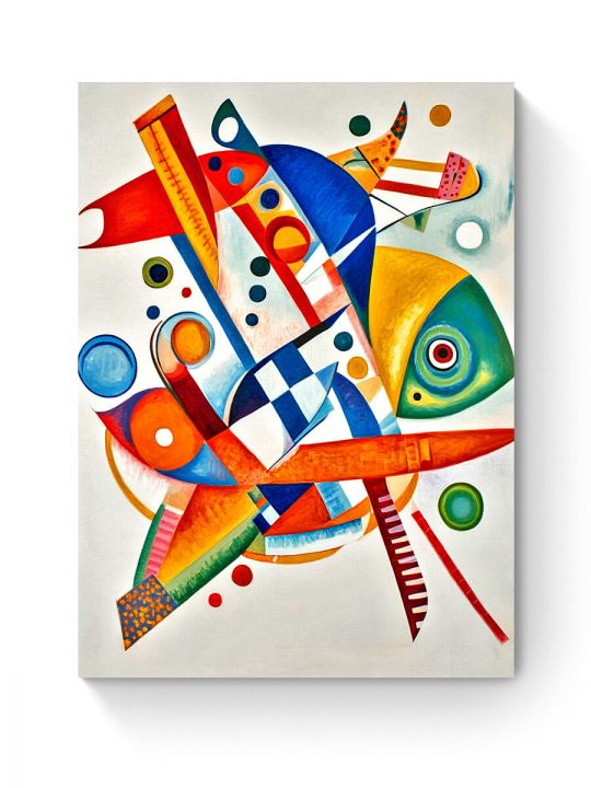 Алмазная мозаика на подрамнике «Рыба абстракция» 40x30 см