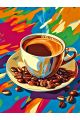 Алмазная мозаика без подрамника «Палитра кофе» 35x25 см