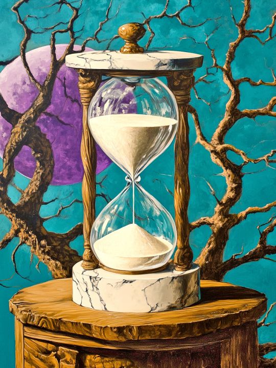 Алмазная мозаика без подрамника «Песочные часы» 60x45 см