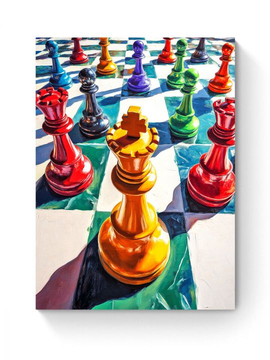 Алмазная мозаика на подрамнике «Шах и мат» 40x30 см