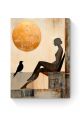 Алмазная мозаика на подрамнике «Дева и ворон» 40x30 см