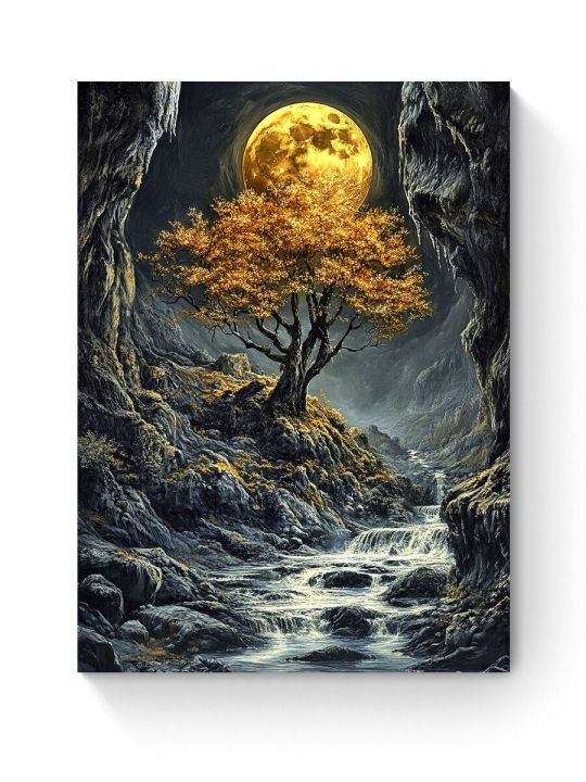 Алмазная мозаика на подрамнике «Дерево мудрости» 40x30 см