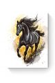 Алмазная мозаика на подрамнике «Черный конь» 60x45 см