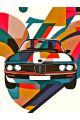 Алмазная мозаика без подрамника «Авто абстракция» 50x40 см