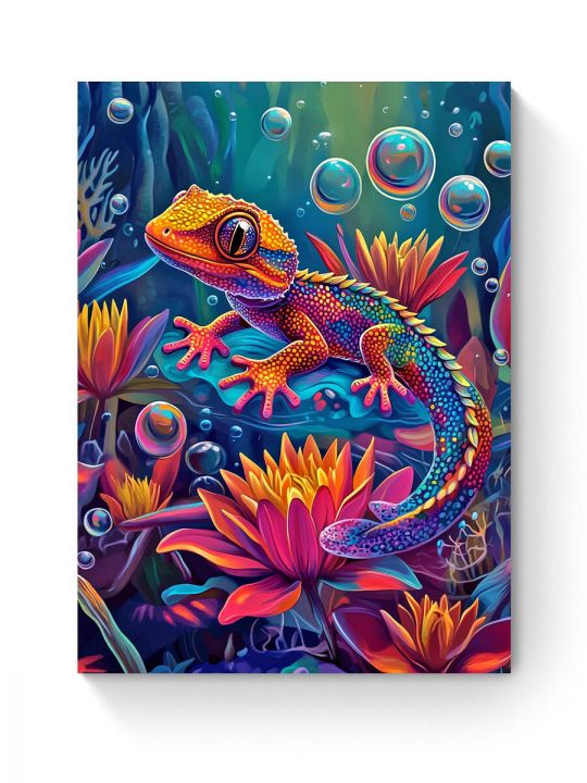 Алмазная мозаика на подрамнике «Саламандра» 40x30 см