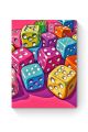 Алмазная мозаика на подрамнике «Игровые кубики» 50x40 см