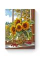 Алмазная мозаика на подрамнике «Подсолнухи» 40x30 см