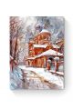 Алмазная мозаика на подрамнике «Церковь зимой» 35x25 см