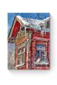 Алмазная мозаика на подрамнике «Провинция зимой» 40x30 см