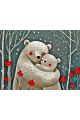 Алмазная мозаика без подрамника «Мишки-обнимашки» 130x100 см