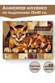 Алмазная мозаика на подрамнике «Кот абстракция» 50x40 см
