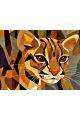 Алмазная мозаика без подрамника «Кот Оцелот» 50x40 см
