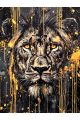 Алмазная мозаика без подрамника «Царь зверей» 25x20 см