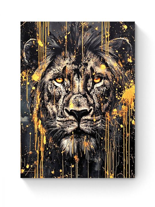 Алмазная мозаика на подрамнике «Царь зверей» 80x60 см