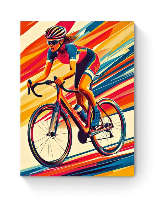 Алмазная мозаика на подрамнике «Велотрек» 50x40 см