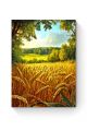 Алмазная мозаика на подрамнике «Пшеничное поле» 90x70 см