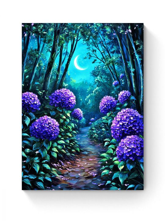 Алмазная мозаика на подрамнике «Гортензия» 40x30 см