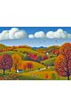 Алмазная мозаика без подрамника «Осенние луга» 50x40 см