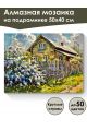 Алмазная мозаика на подрамнике «Сирень у дома» 50x40 см