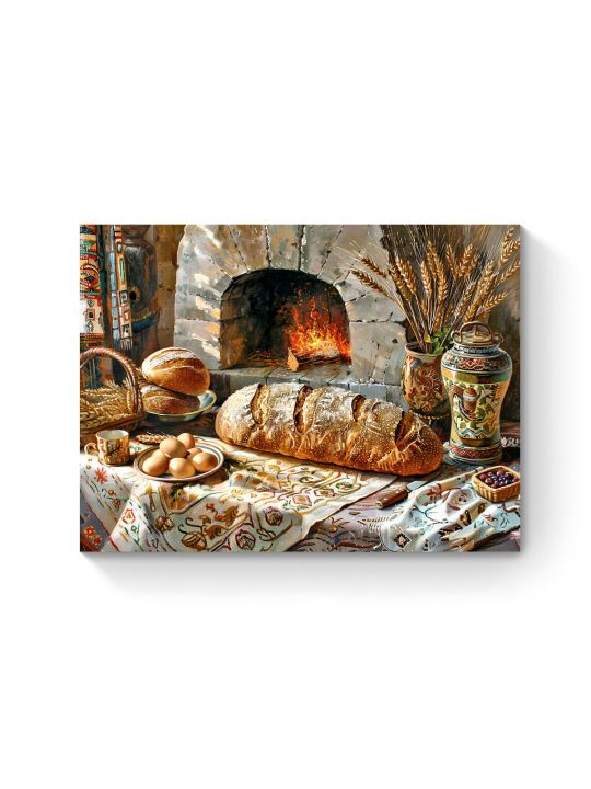 Алмазная мозаика на подрамнике «Домашний очаг» 50x40 см