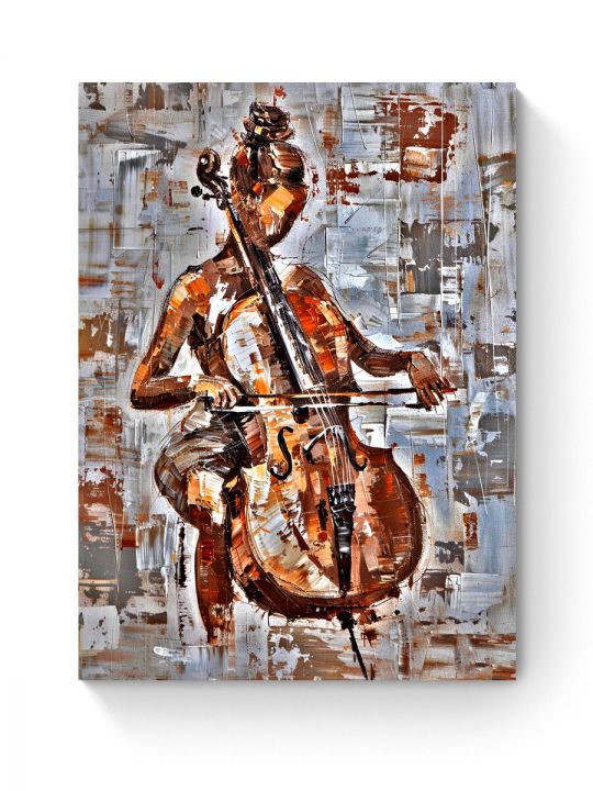 Алмазная мозаика на подрамнике «Виолончелистка» 50x40 см