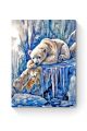 Алмазная мозаика на подрамнике «Мишка на севере» 40x30 см