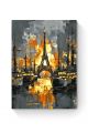 Алмазная мозаика на подрамнике «Огни Парижа» 50x40 см