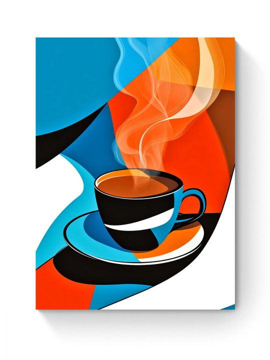 Алмазная мозаика на подрамнике «Горячий кофе» 80x60 см
