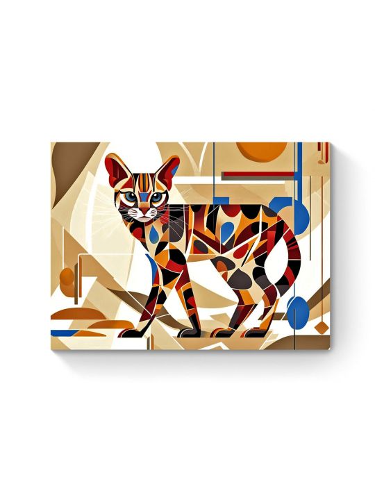 Алмазная мозаика на подрамнике «Кошка Графика» 80x60 см