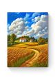 Алмазная мозаика на подрамнике «Пшеничное поле» 40x30 см