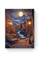 Алмазная мозаика на подрамнике «Ночной парк» 40x30 см