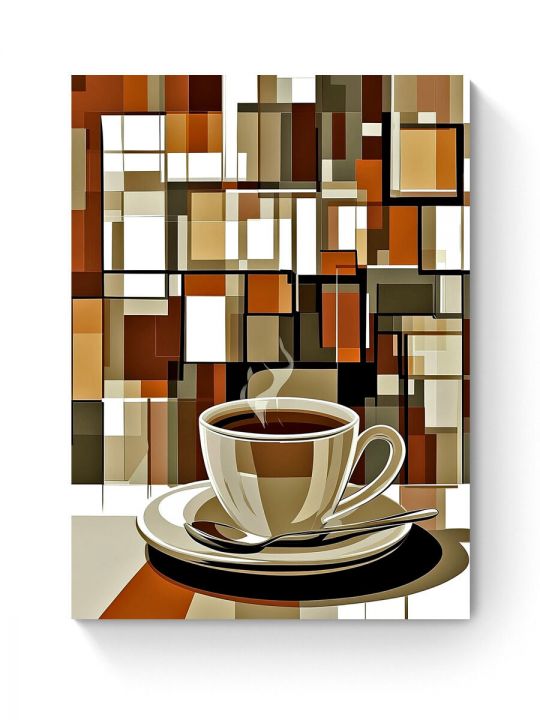 Алмазная мозаика на подрамнике «Чашка кофе» 50x40 см