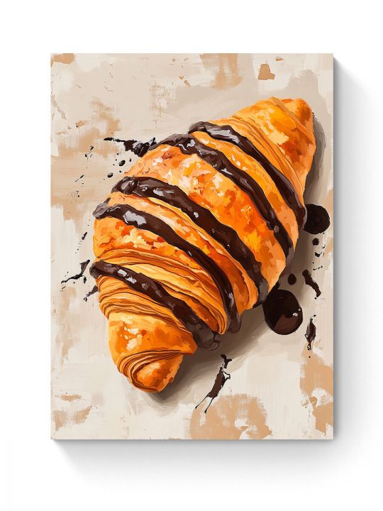 Алмазная мозаика на подрамнике «Круассан» 35x25 см