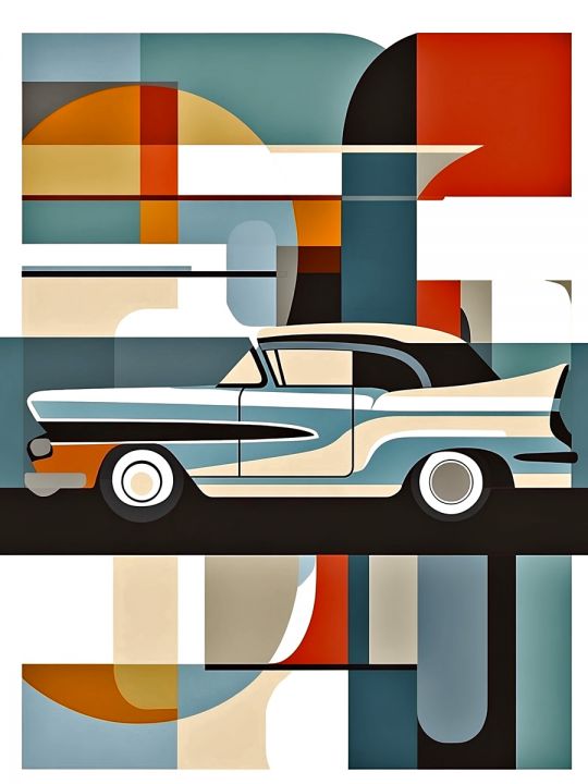 Алмазная мозаика без подрамника «Автомобиль» 25x20 см