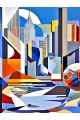 Алмазная мозаика без подрамника «Мегаполис» 50x40 см