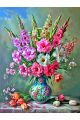 Алмазная мозаика без подрамника «Гладиолусы» 50x40 см