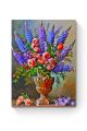 Алмазная мозаика на подрамнике «Люпины и розы» 40x30 см