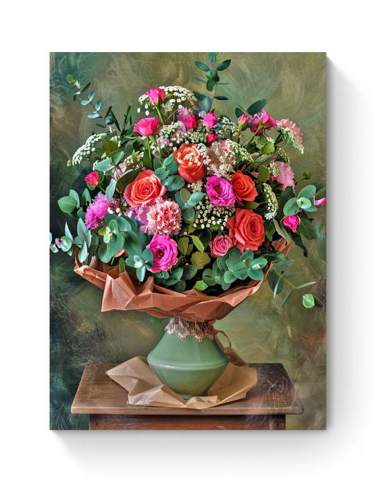Алмазная мозаика на подрамнике «Букет Стиль» 50x40 см