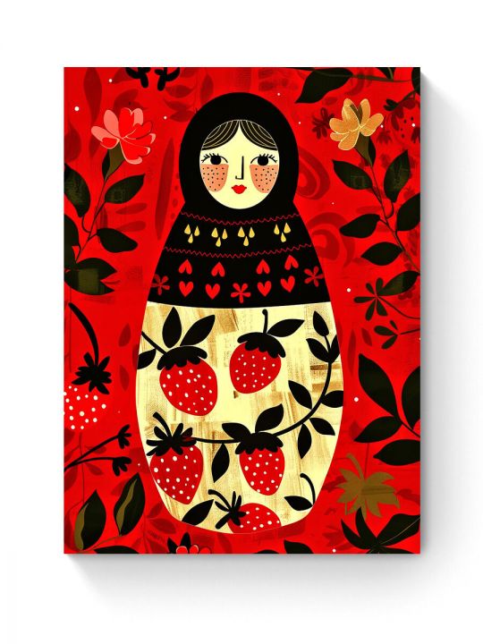 Алмазная мозаика на подрамнике «Матрешка» 50x40 см