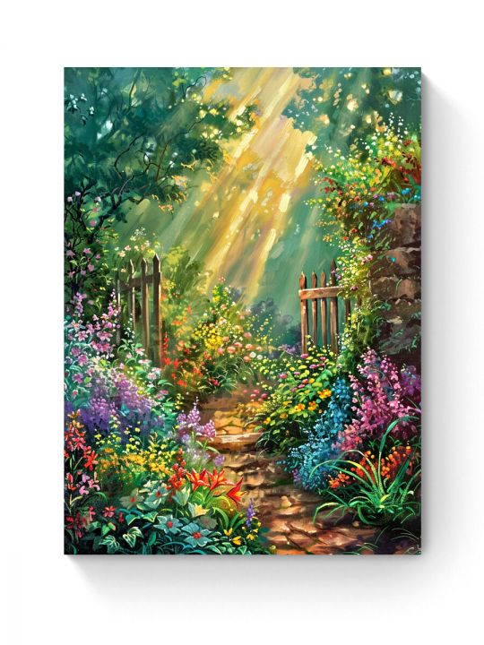 Алмазная мозаика на подрамнике «Райский сад» 50x40 см