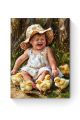 Алмазная мозаика на подрамнике «Малыши и лето» 50x40 см