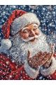 Алмазная мозаика без подрамника «Дед Мороз» 50x40 см