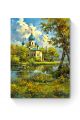 Алмазная мозаика на подрамнике «Церковь у воды» 35x25 см, 40 цветов