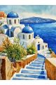 Алмазная мозаика без подрамника «Санторини» 130x100 см