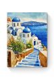 Алмазная мозаика на подрамнике «Санторини» 50x40 см, 50 цветов