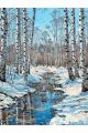 Алмазная мозаика без подрамника «Ранняя весна» 130x100 см