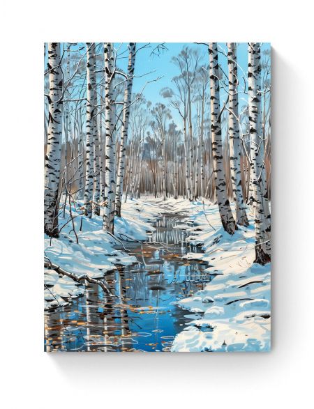 Алмазная мозаика на подрамнике «Ранняя весна» 60x45 см