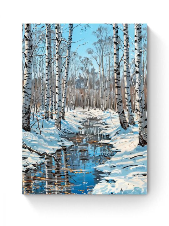 Алмазная мозаика на подрамнике «Ранняя весна» 60x45 см